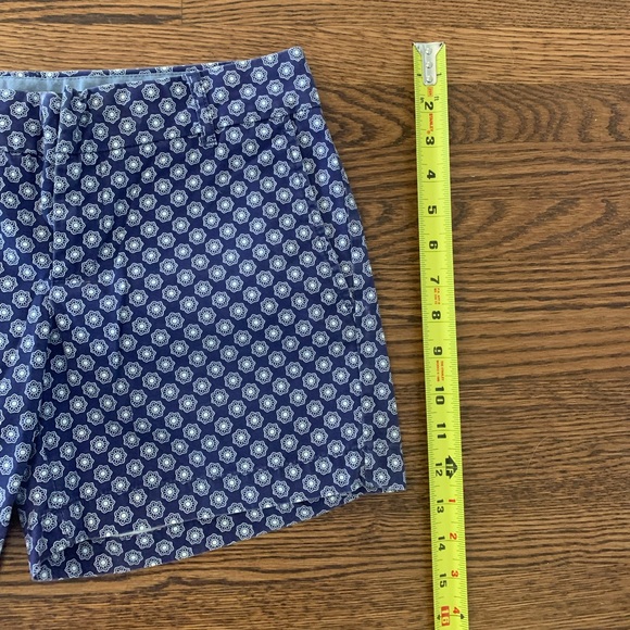 BLUE AND WHITE PRINT SHORTS - Picture 5 of 6